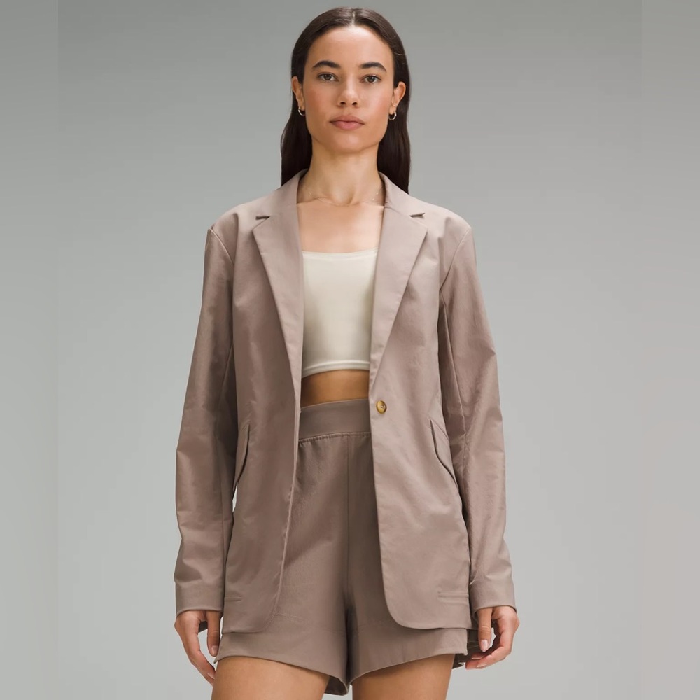 NWT Lululemon Relaxed-Fit Twill Blazer (taupe) - Picture 2 of 11